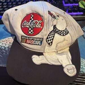 Vintage Dale Earnhardt Hat Chase Authentics Coca-Cola Polar Bear Snapback 1998
